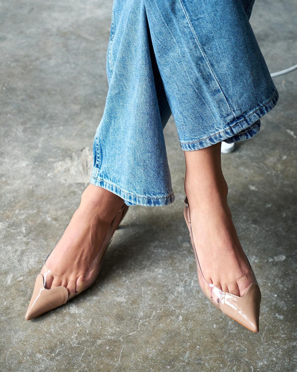 HOMER NUDE ŞEFFAF TOPUKLU AYAKKABI