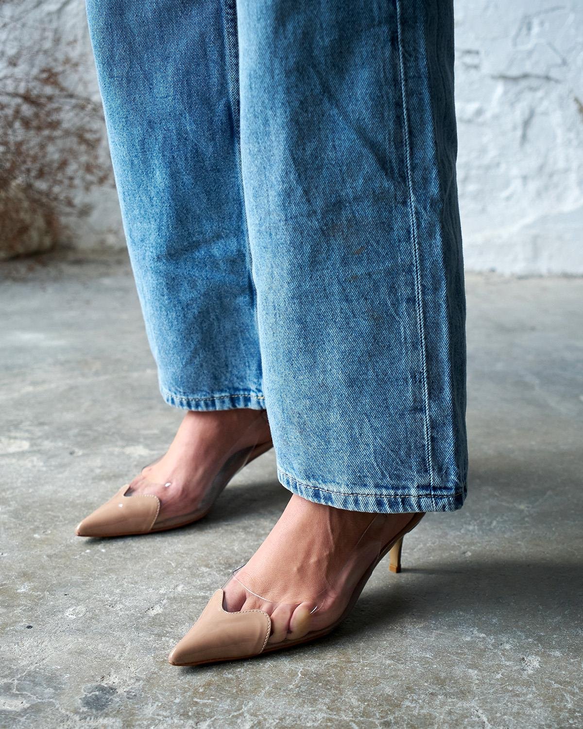 HOMER NUDE ŞEFFAF TOPUKLU AYAKKABI