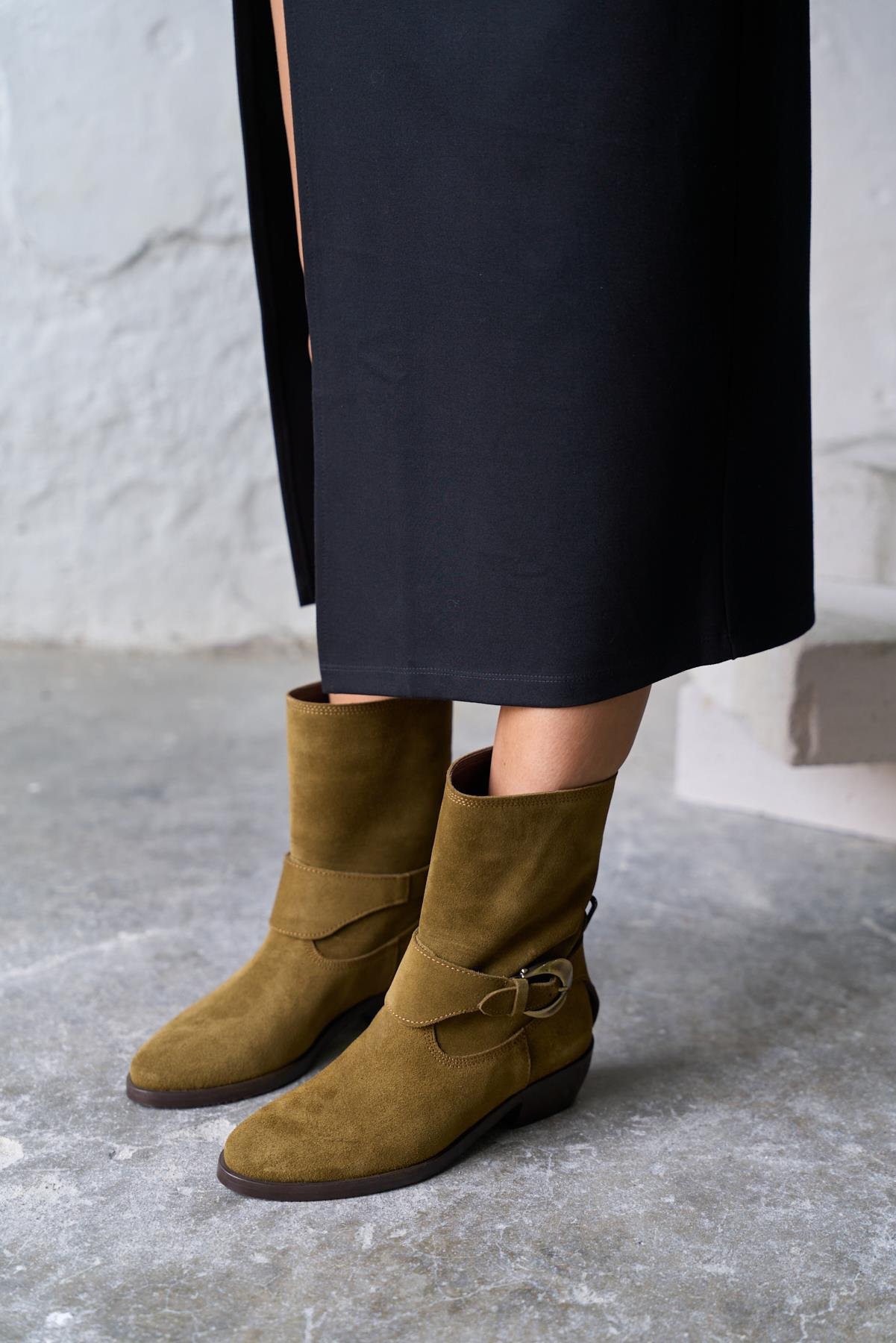 HONO YAĞ YEŞİLİ TOPUKLU BOT