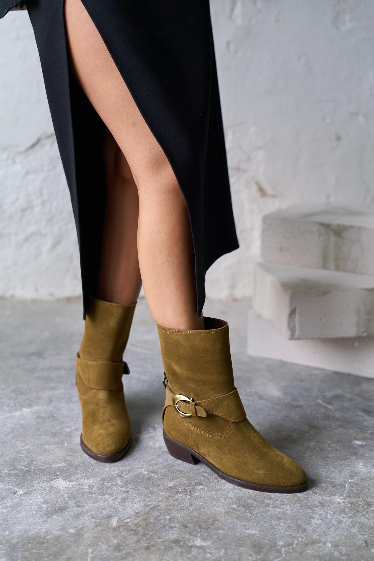 HONO YAĞ YEŞİLİ TOPUKLU BOT