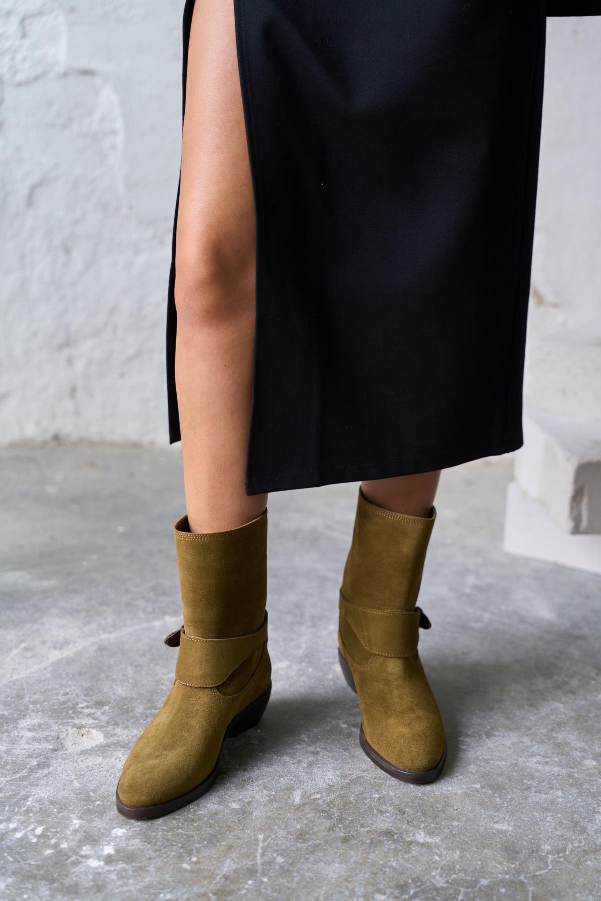 HONO YAĞ YEŞİLİ TOPUKLU BOT