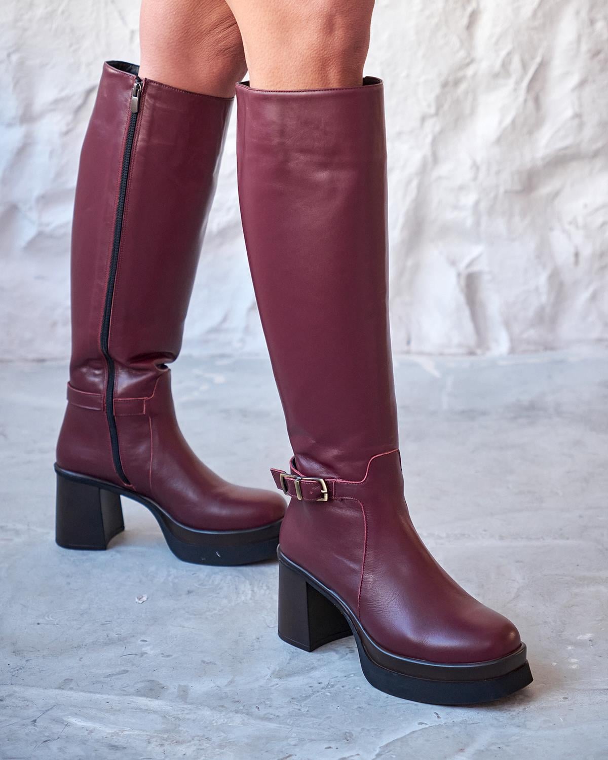 JUSTİN BORDO DERİ ÇİZME