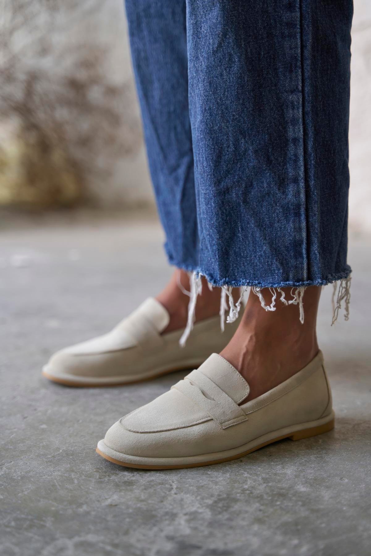 LEWİS BEJ SÜET MAKOSEN