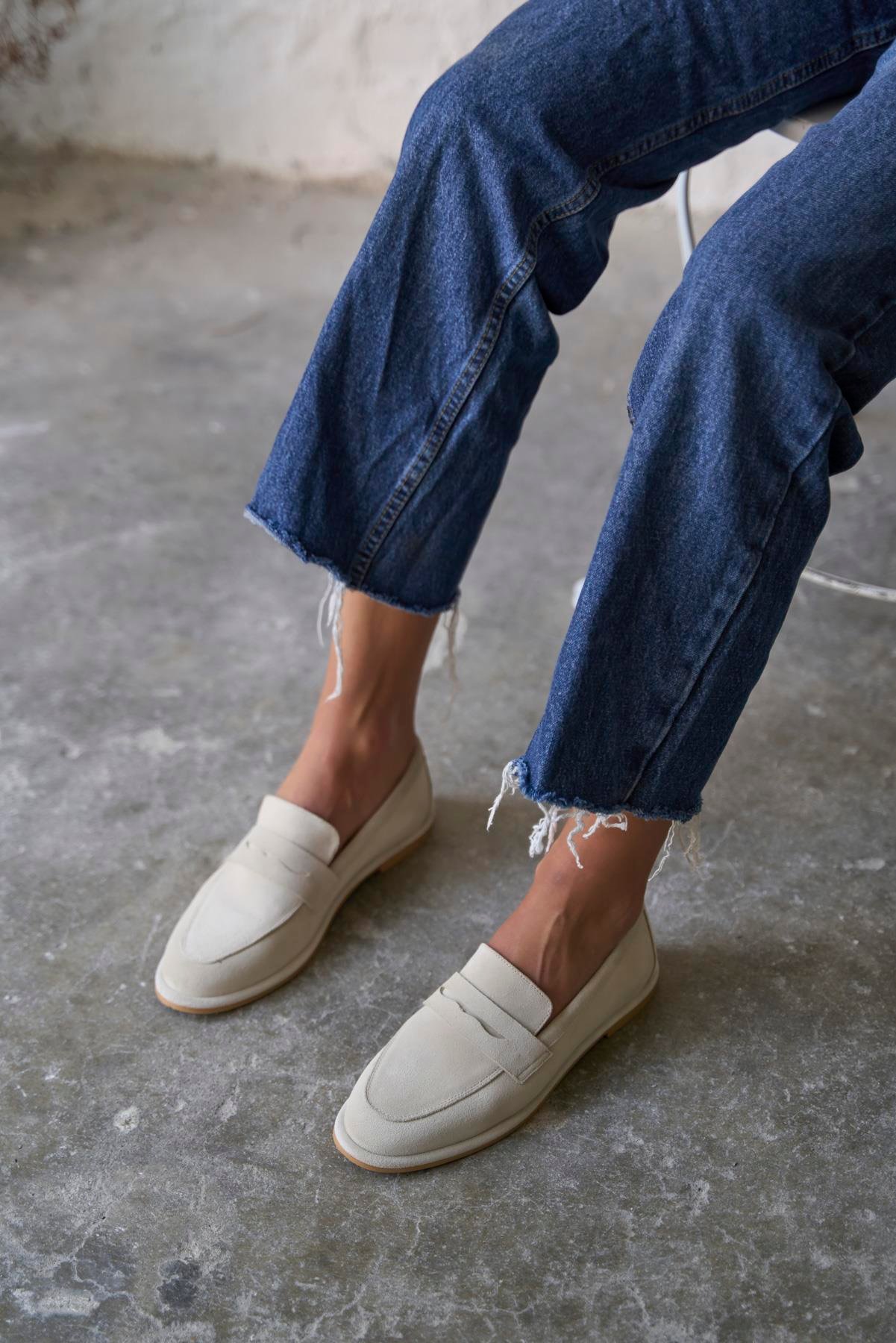 LEWİS BEJ SÜET MAKOSEN