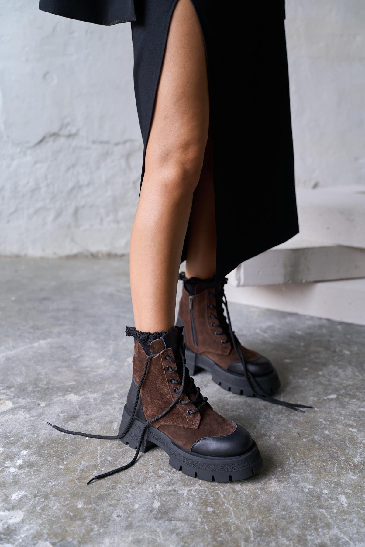 LİNEN KAHVE SÜET BOT