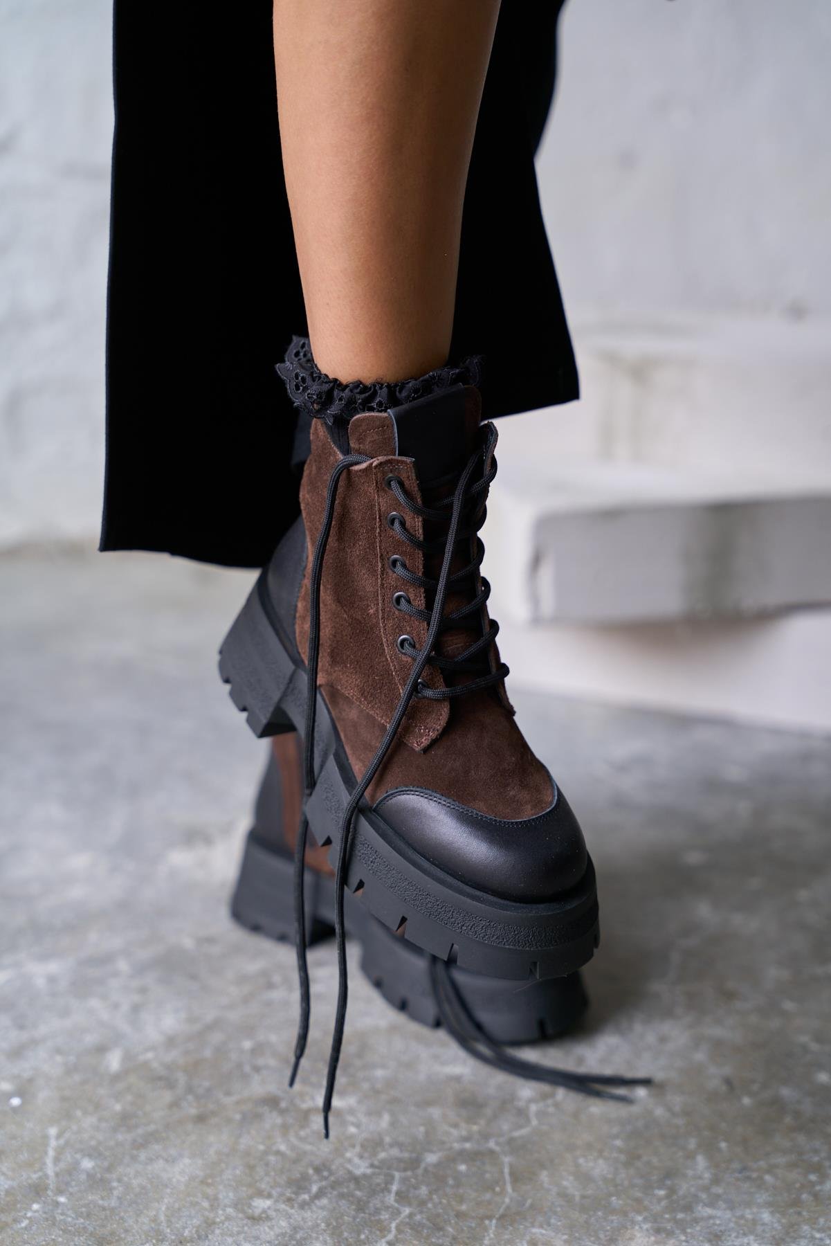 LİNEN KAHVE SÜET BOT