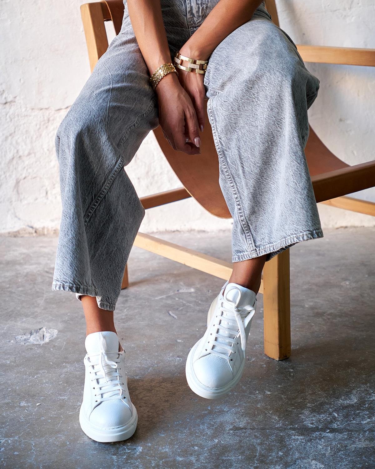 MAGE BEYAZ DERİ SPOR AYAKKABI