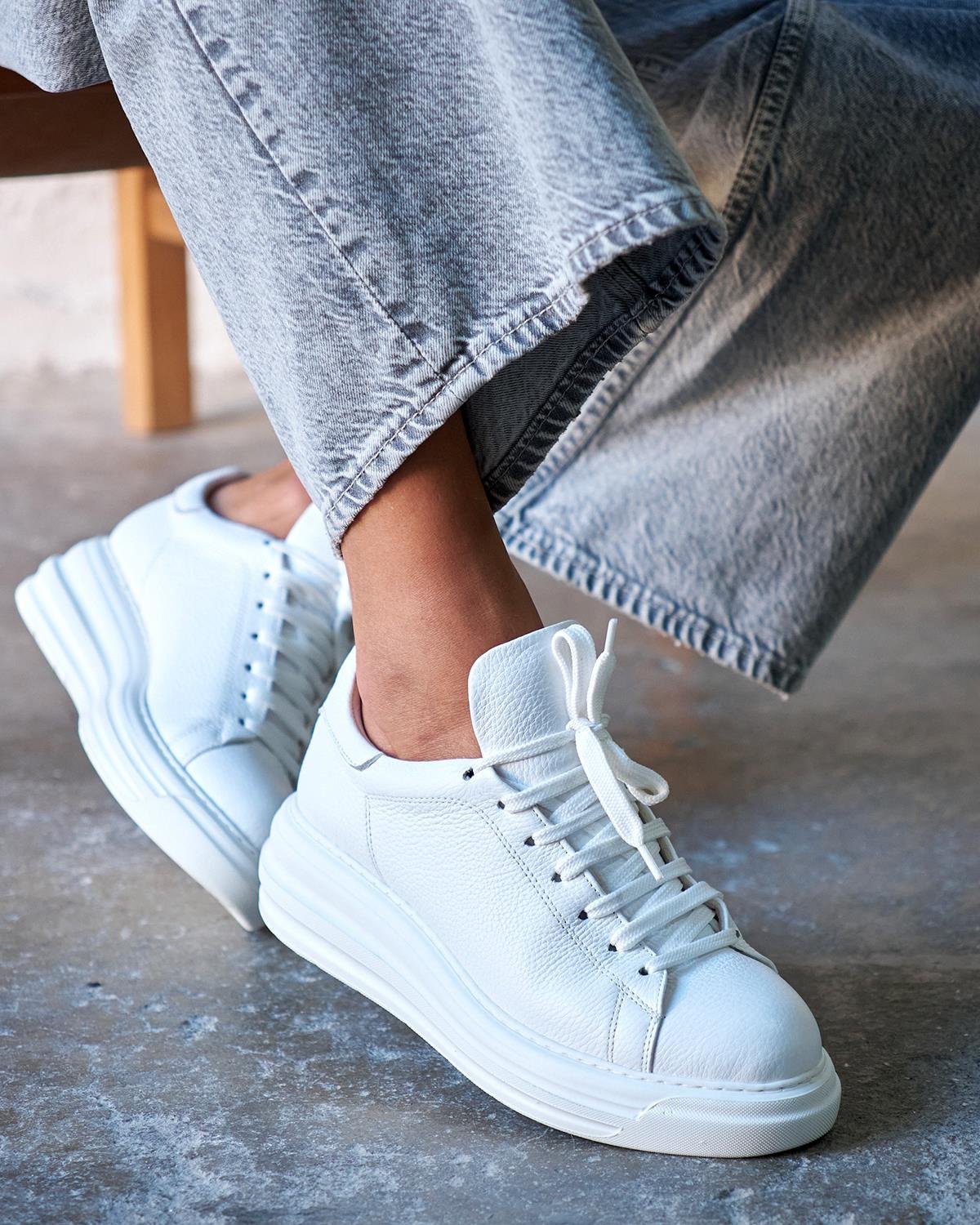 MAGE BEYAZ DERİ SPOR AYAKKABI