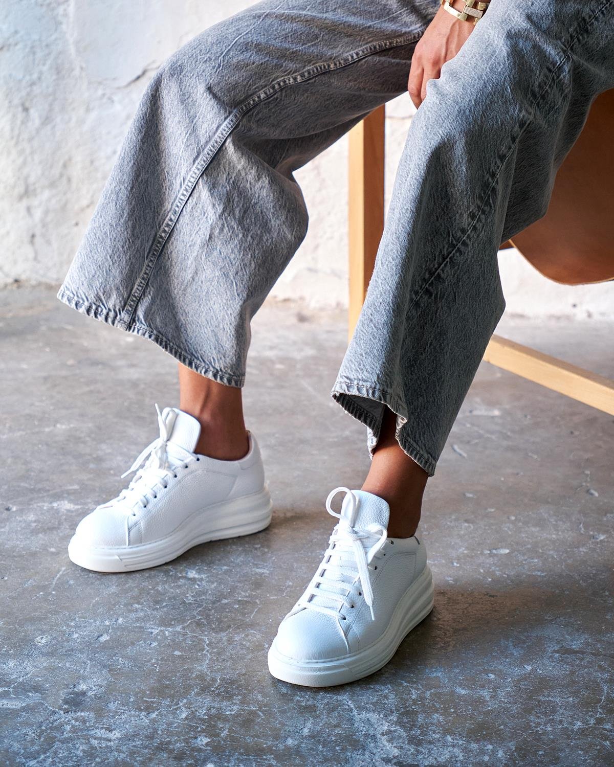 MAGE BEYAZ DERİ SPOR AYAKKABI