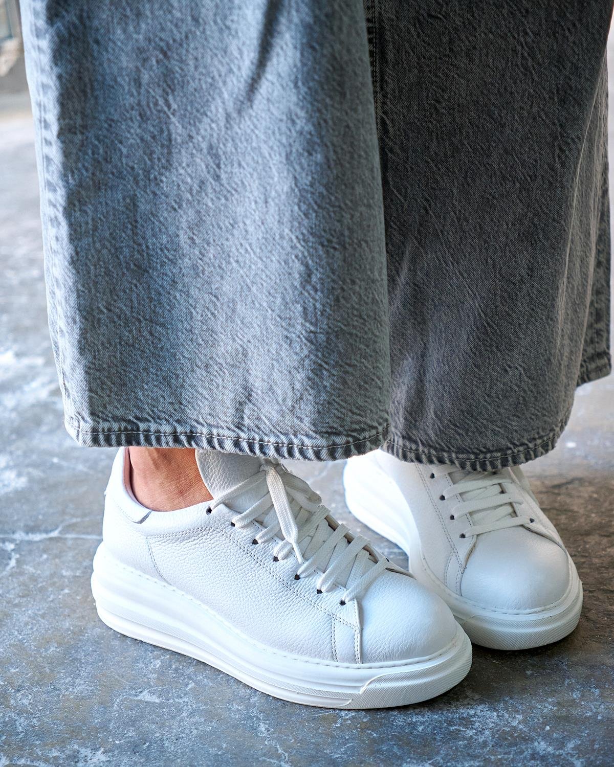 MAGE BEYAZ DERİ SPOR AYAKKABI