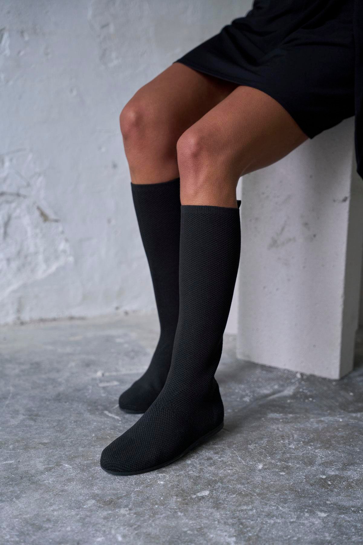 MARİS SİYAH TRİKO ÇİZME