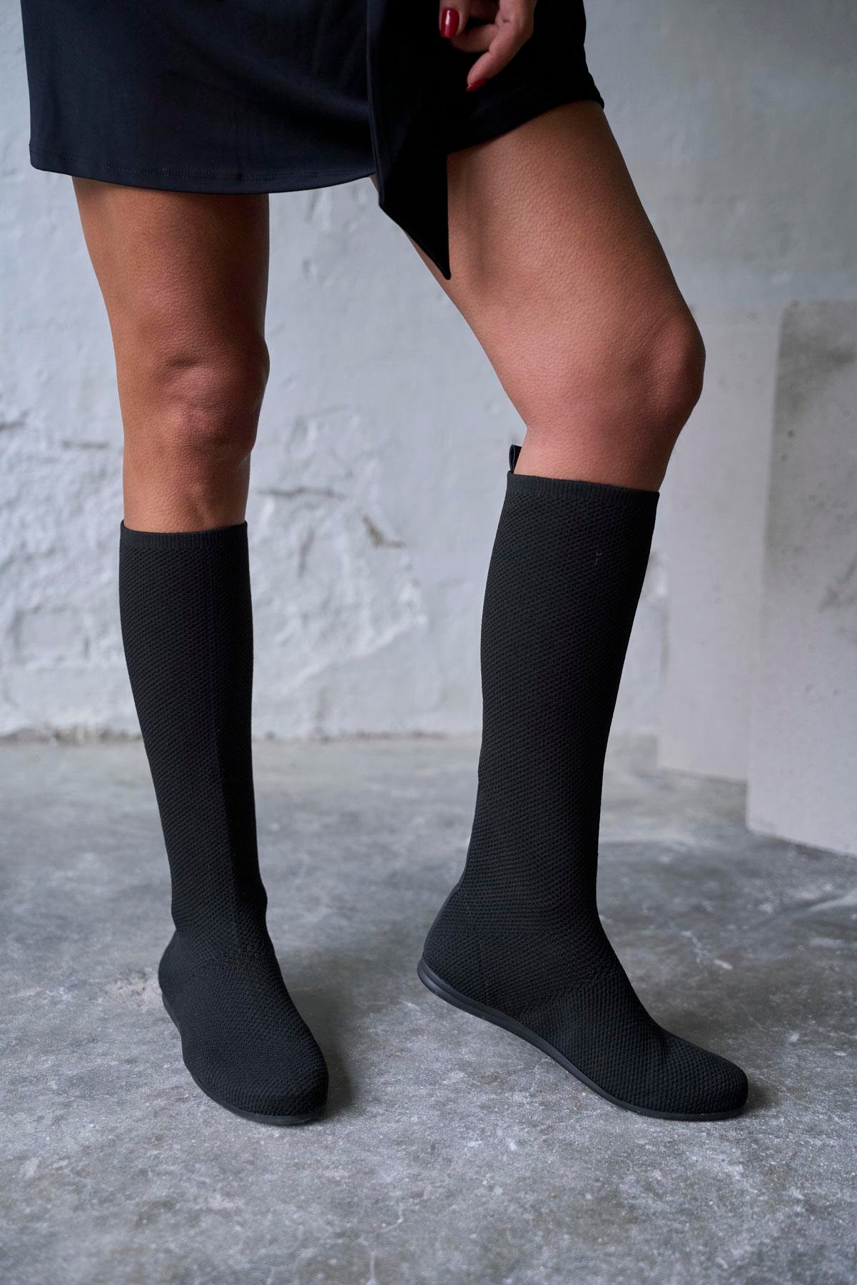 MARİS SİYAH TRİKO ÇİZME