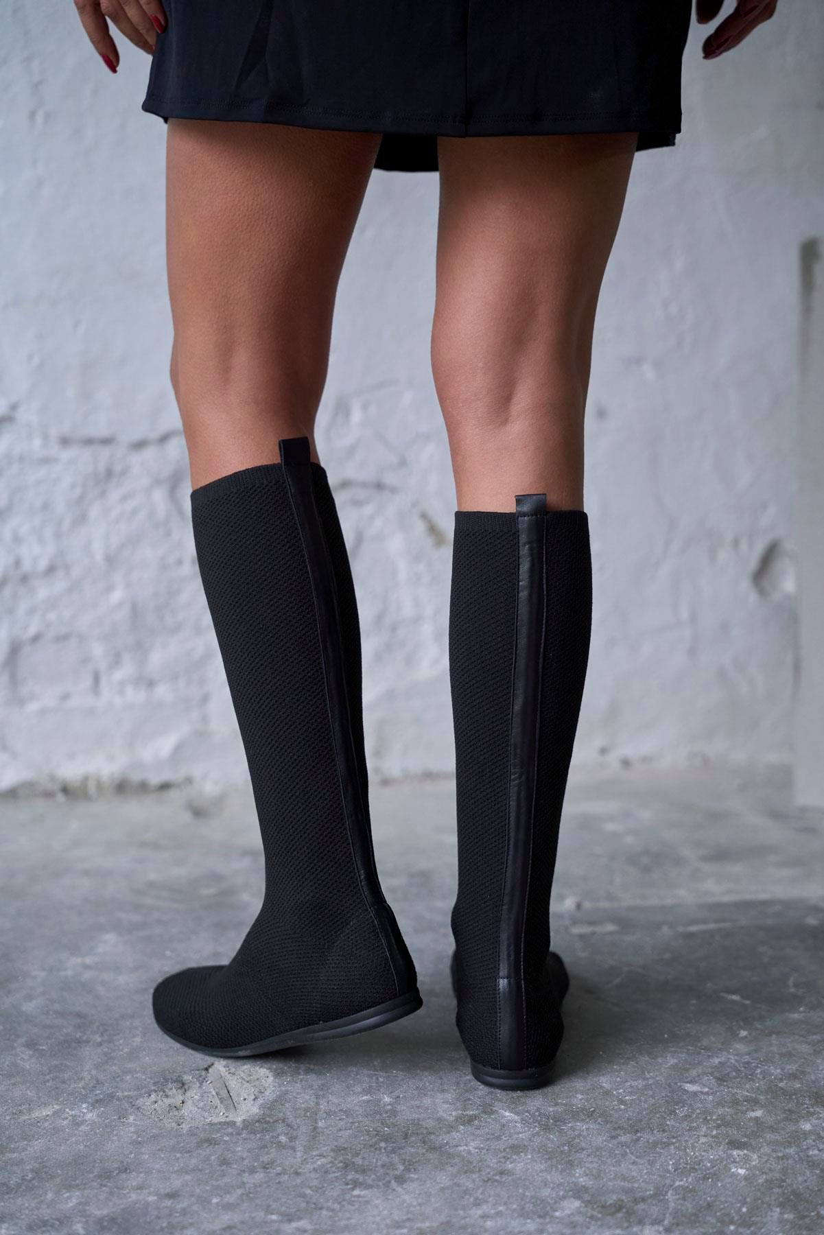 MARİS SİYAH TRİKO ÇİZME