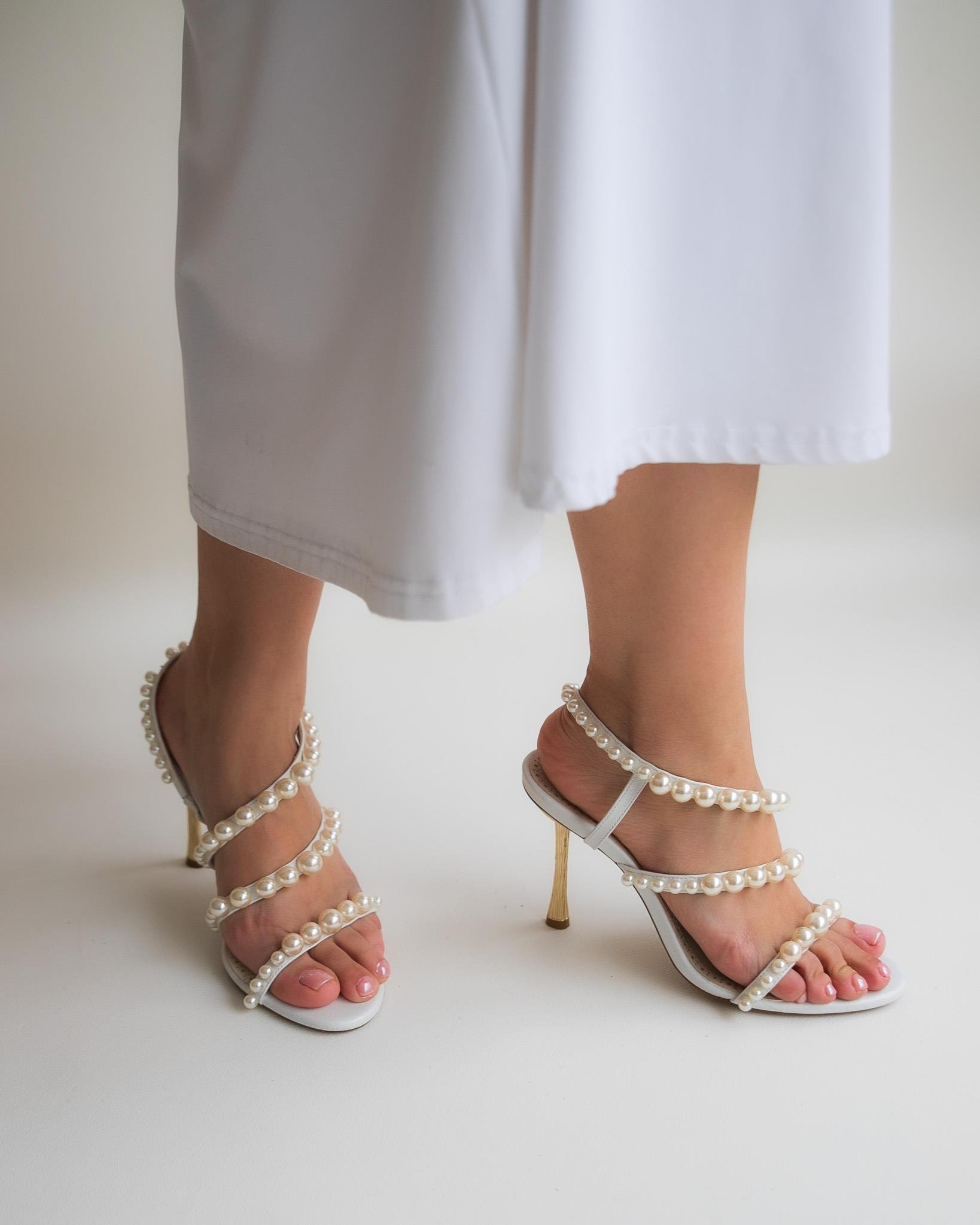 MİGUEL BEYAZ TOPUKLU AYAKKABI