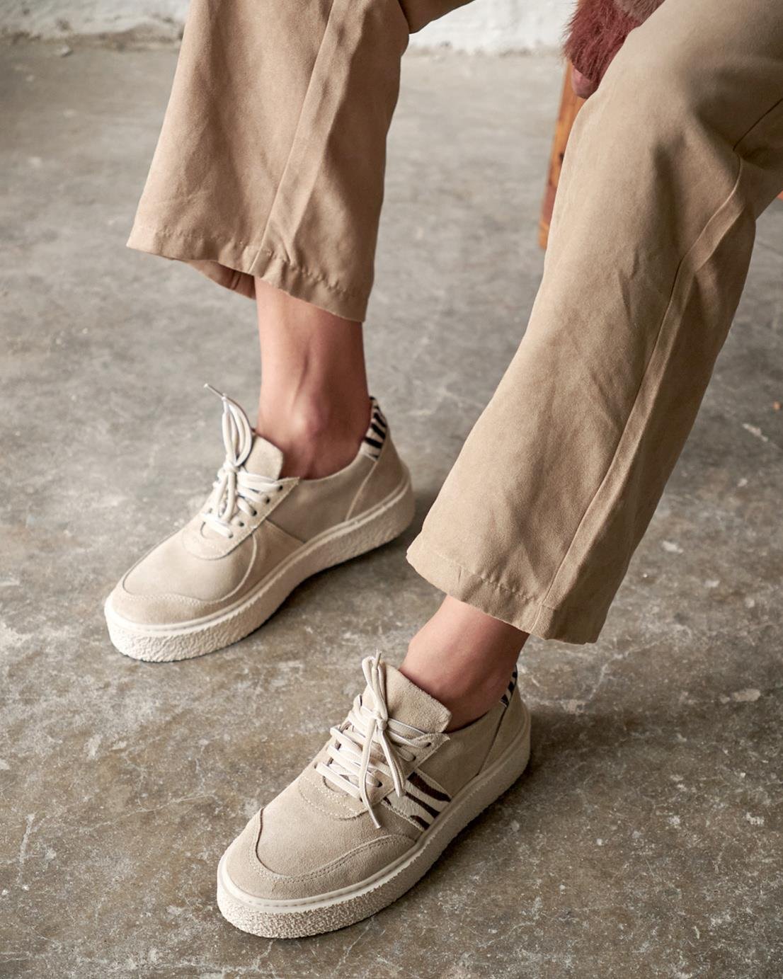 MİKEY BEJ SÜET SPOR AYAKKABI