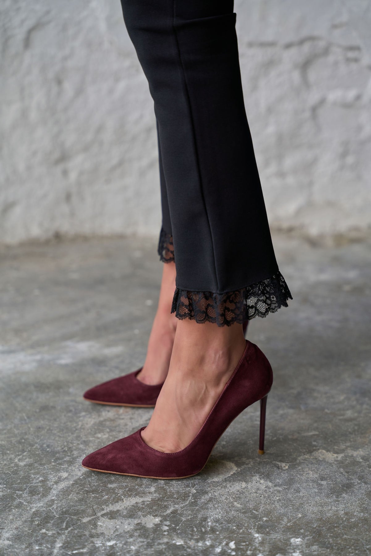 MİTTA 10 CM BORDO SÜET STİLETTO