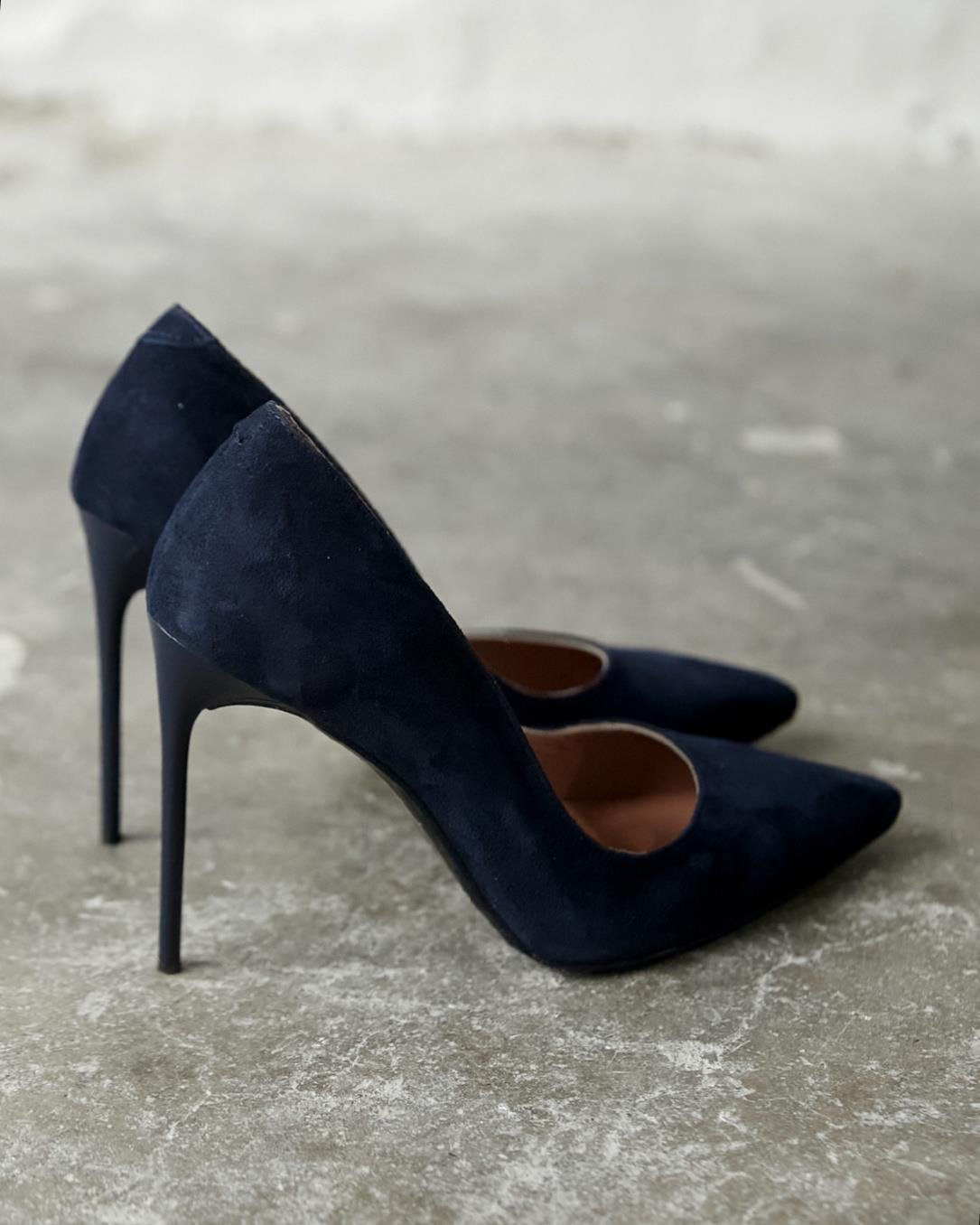 MİTTA 10 CM LACİVERT SÜET STİLETTO