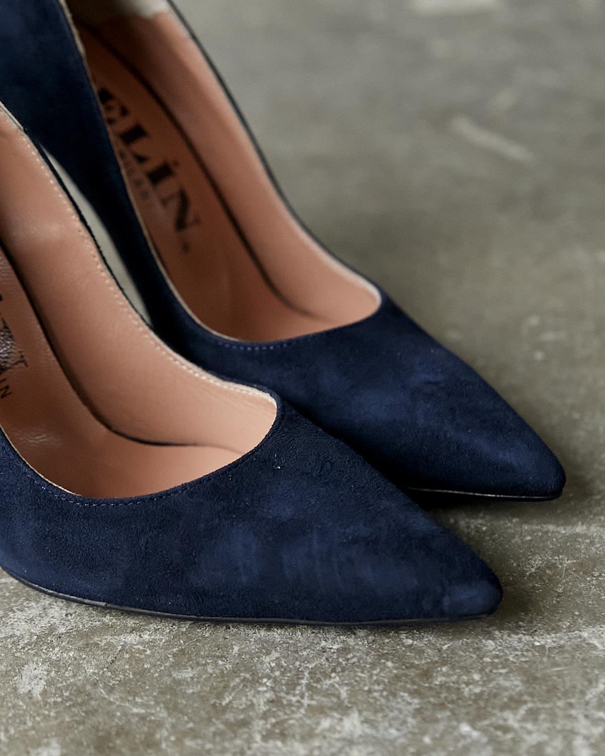 MİTTA 10 CM LACİVERT SÜET STİLETTO