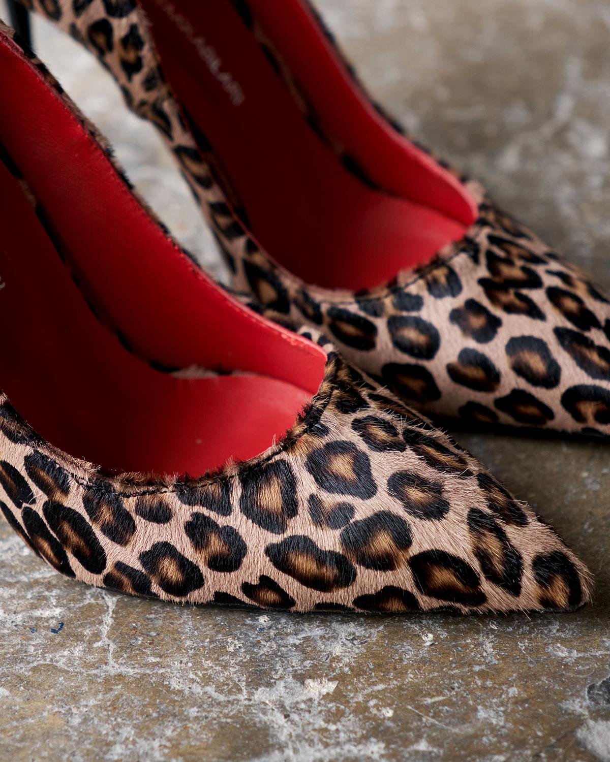 MİTTA 10 CM LEOPAR SÜET STİLETTO