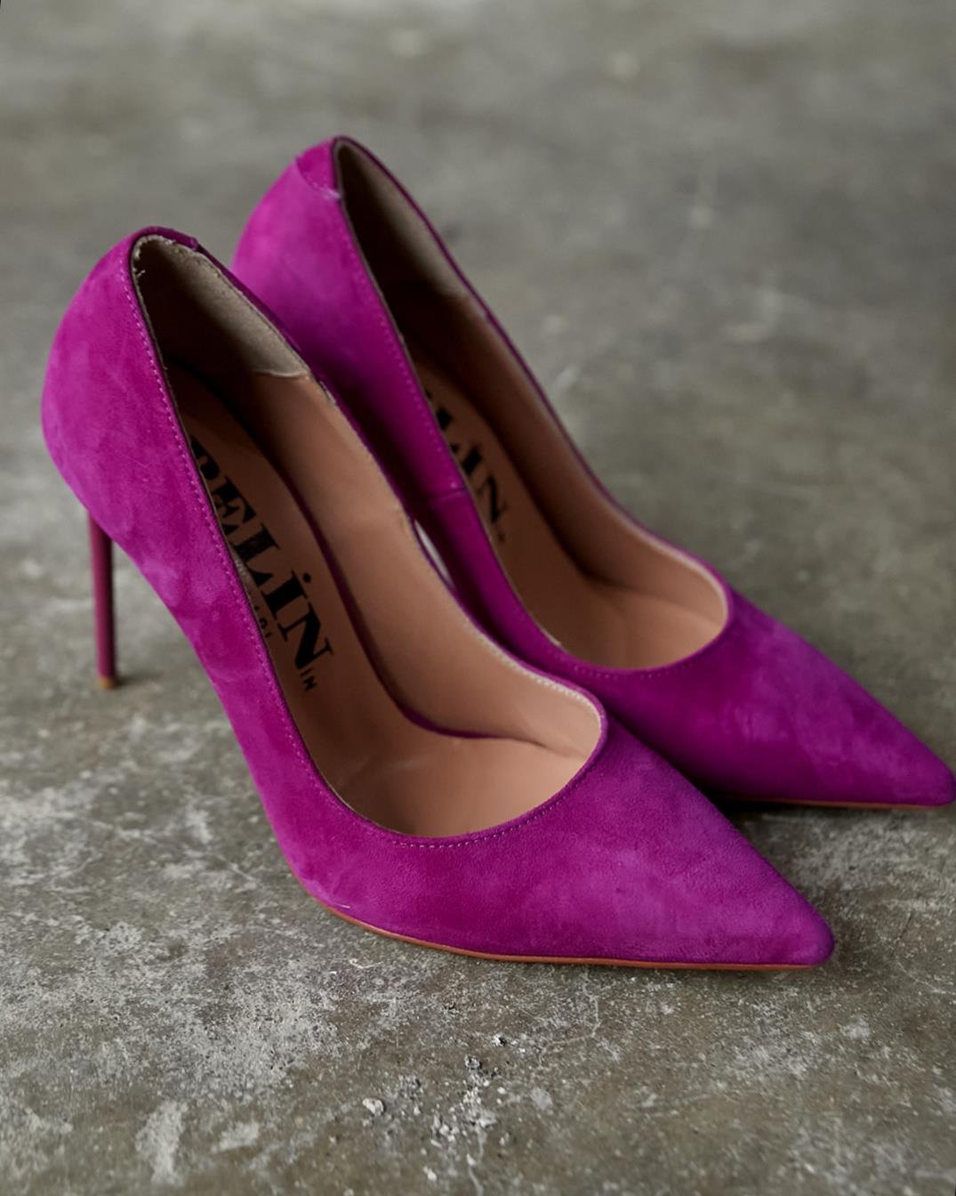 MİTTA 10 CM MENEKŞE MOR SÜET STİLETTO