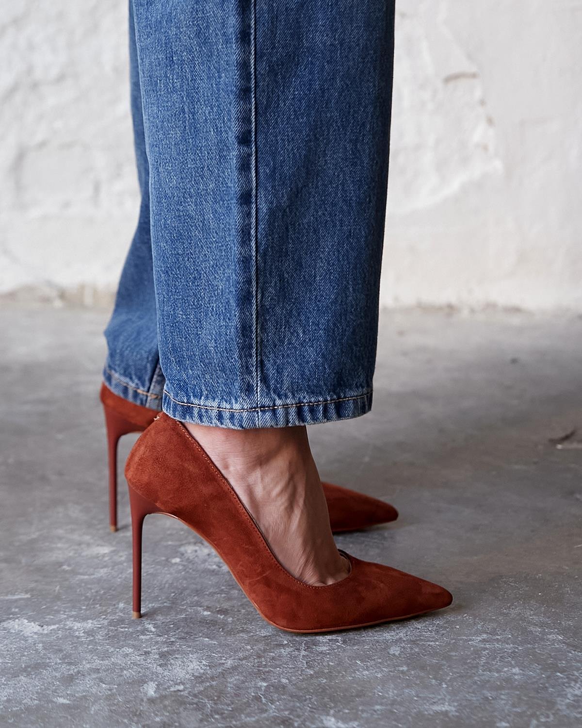 MİTTA 10 CM TABA SÜET STİLETTO