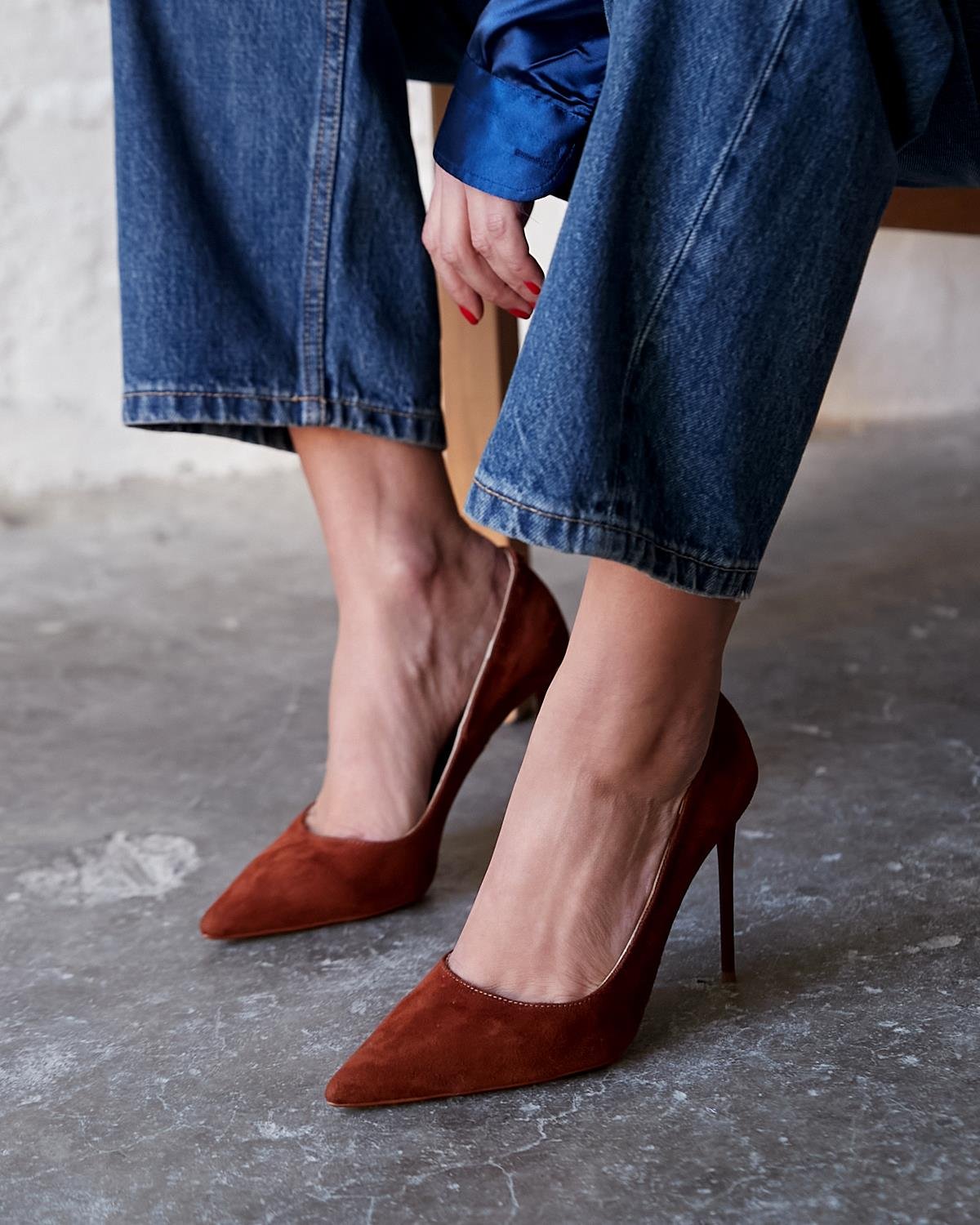 MİTTA 10 CM TABA SÜET STİLETTO