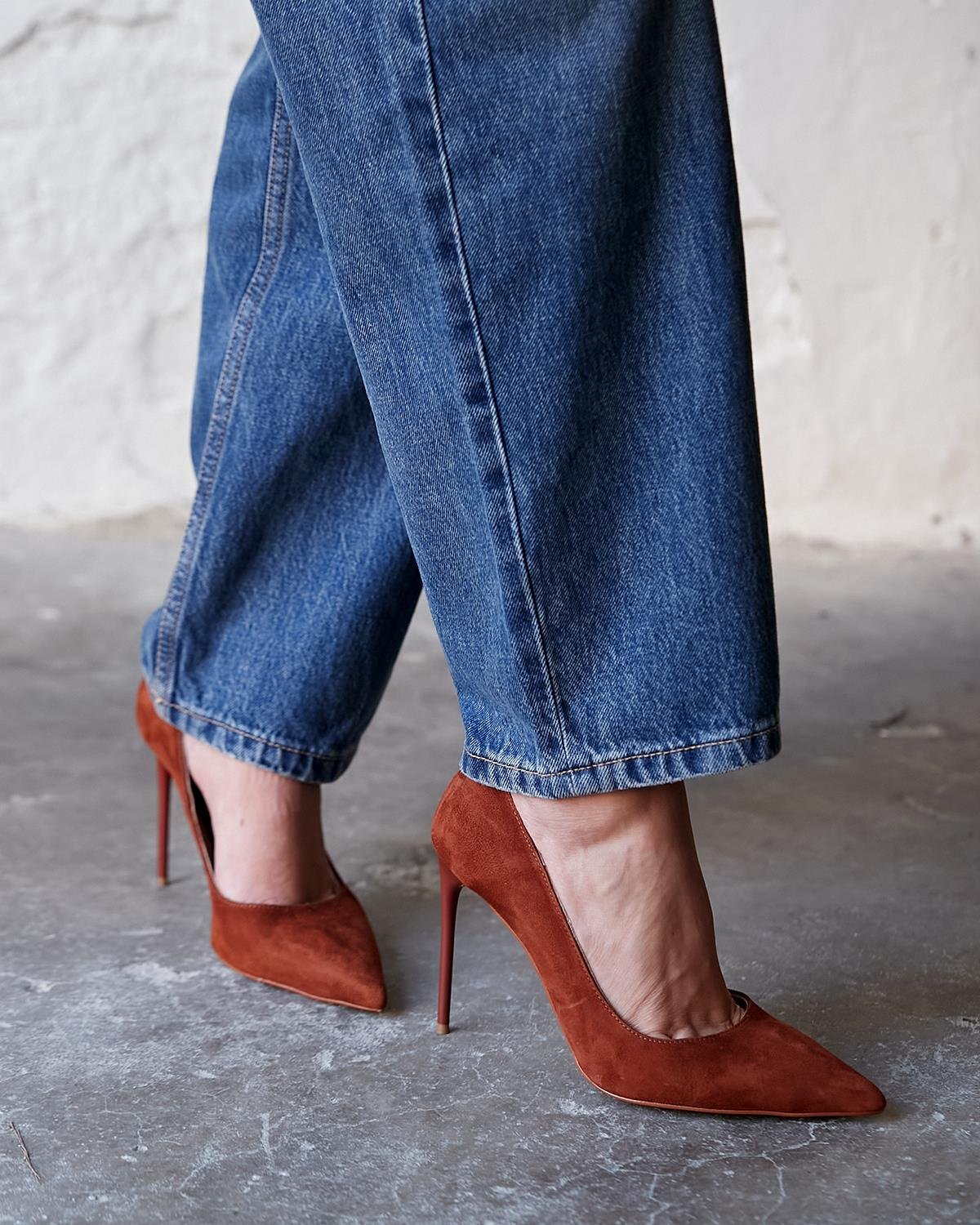 MİTTA 10 CM TABA SÜET STİLETTO