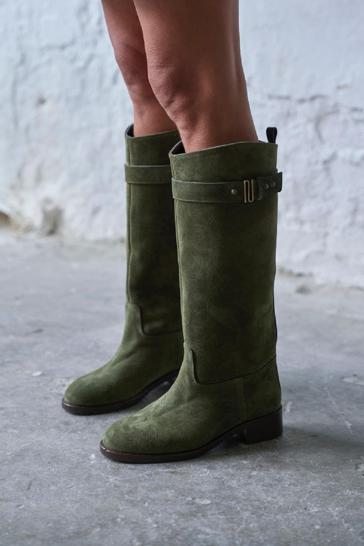 MODLİNG HAKİ SÜET ÇİZME