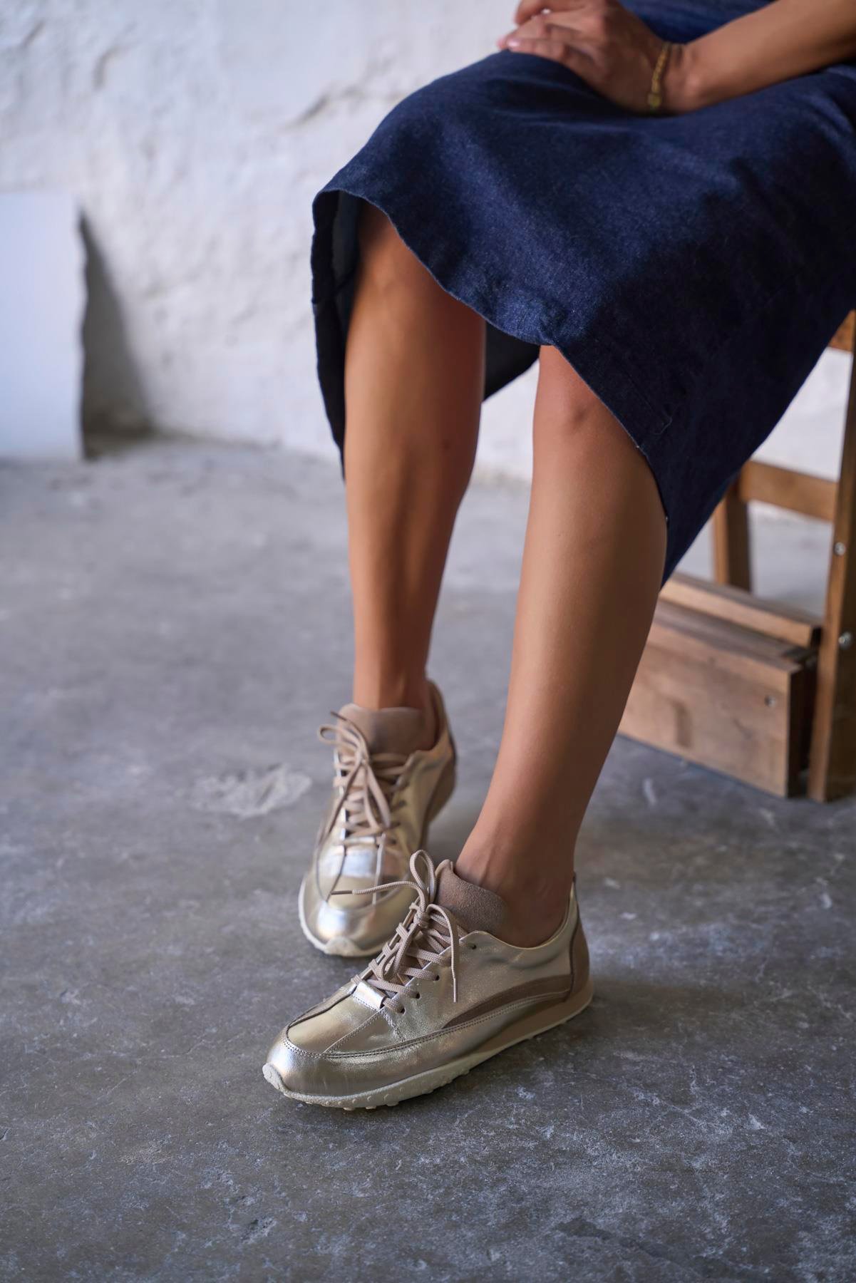 MULDER GOLD DERİ SPOR AYAKKABI