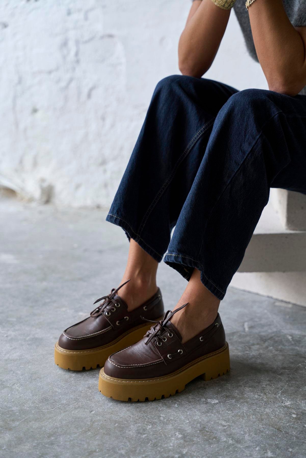 NAPO KAHVE DERİ MAKOSEN