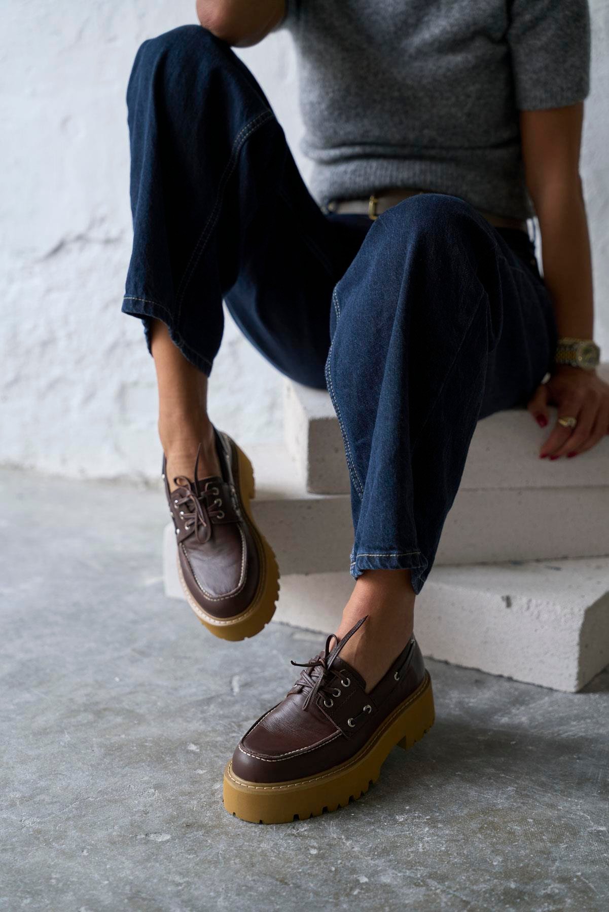 NAPO KAHVE DERİ MAKOSEN