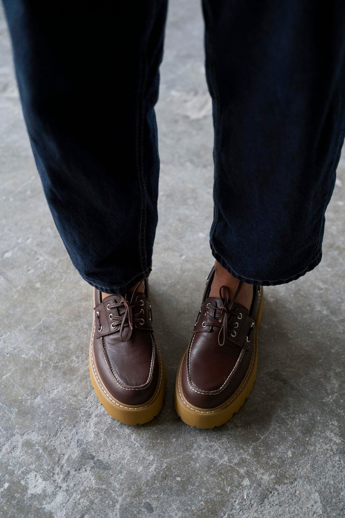 NAPO KAHVE DERİ MAKOSEN