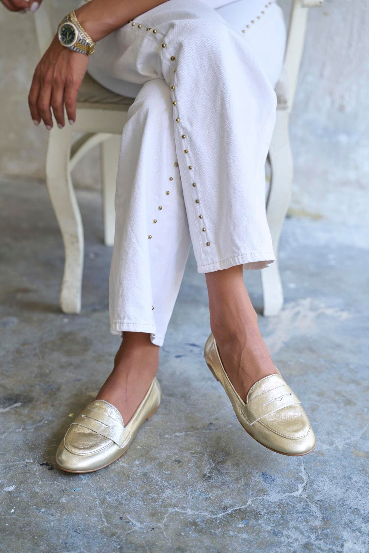 NESCA GOLD DERİ BABET