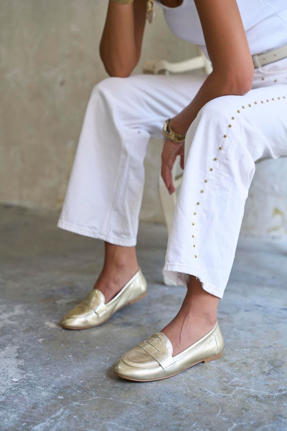 NESCA GOLD DERİ BABET