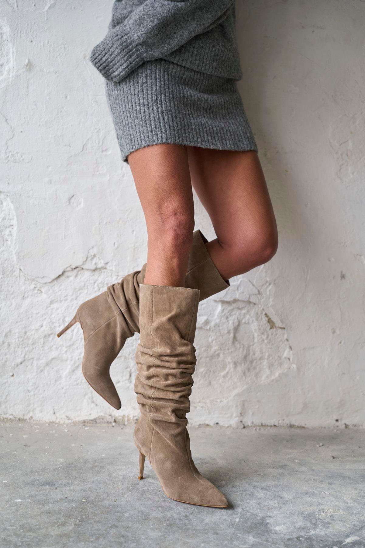 NOİRE VİZON SÜET ÇİZME