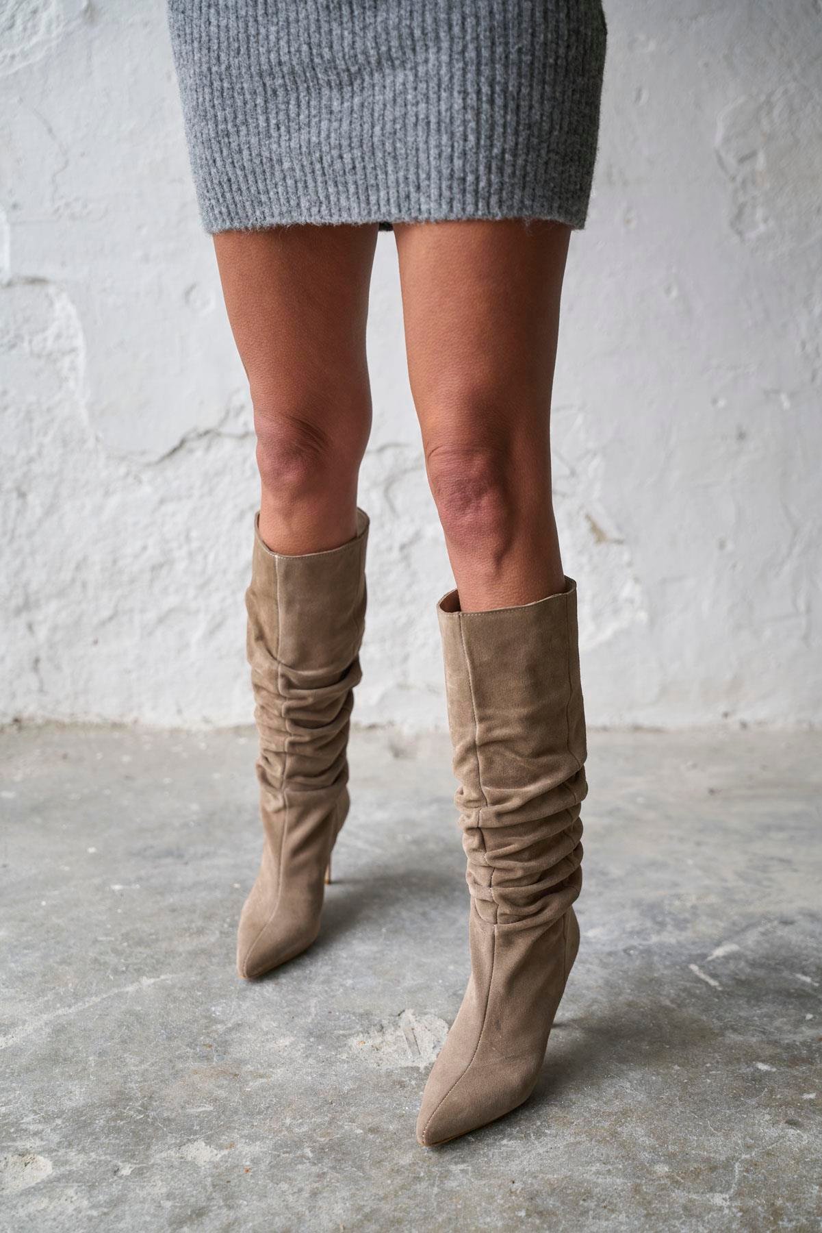 NOİRE VİZON SÜET ÇİZME