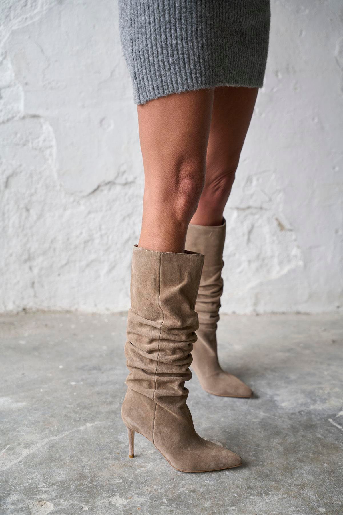 NOİRE VİZON SÜET ÇİZME