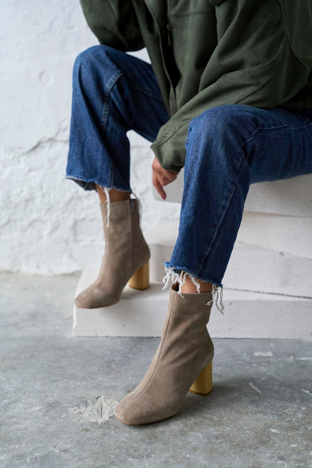 NOREN VİZON SÜET TOPUKLU BOT