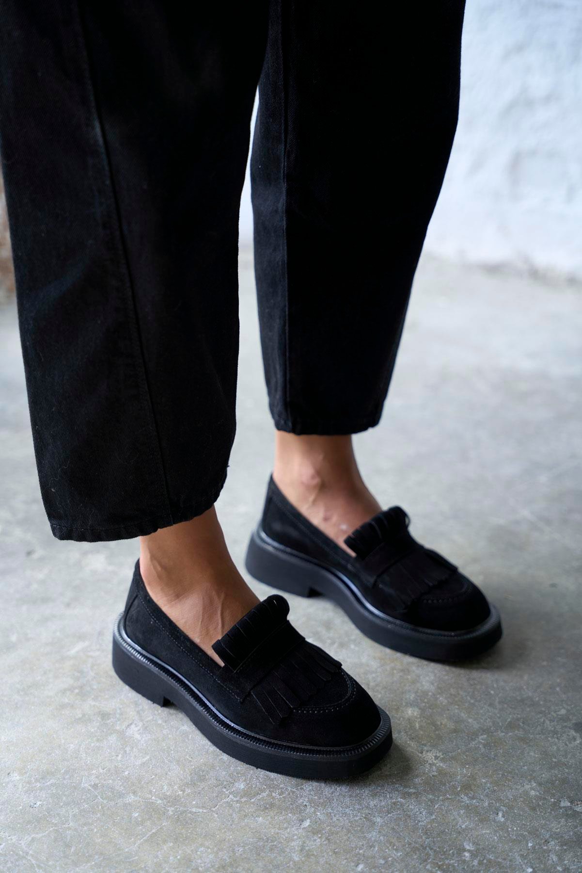 ORGES SİYAH SÜET MAKOSEN