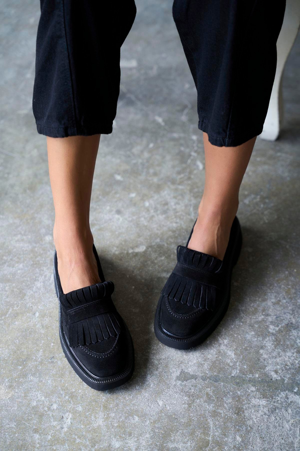 ORGES SİYAH SÜET MAKOSEN