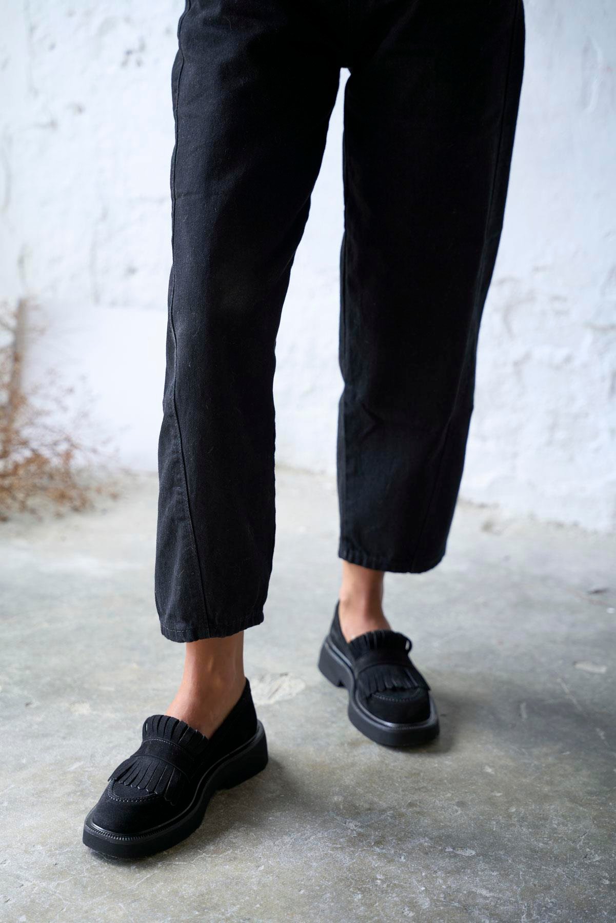 ORGES SİYAH SÜET MAKOSEN