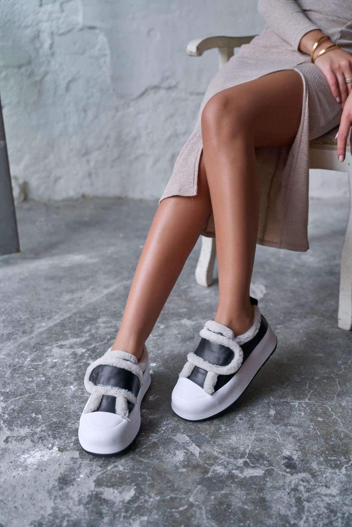 PALMAS SİYAH DERİ SPOR AYAKKABI