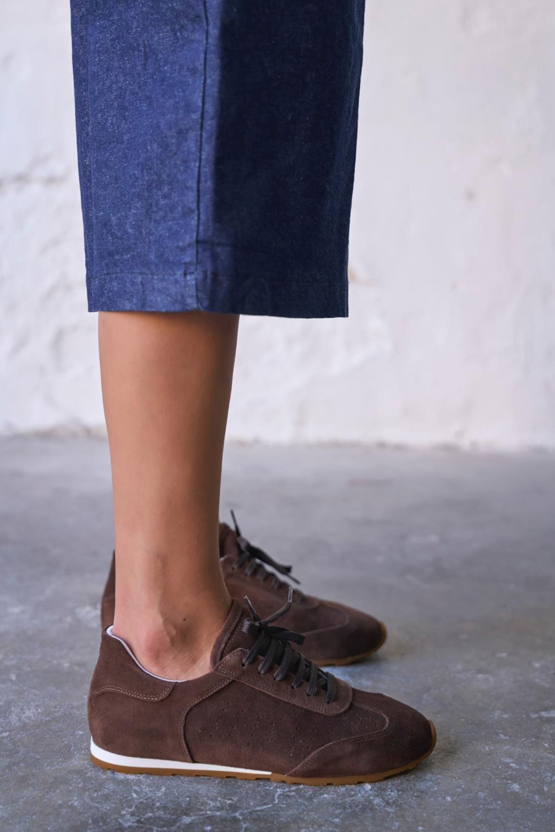 POE KAHVE SÜET SPOR AYAKKABI 