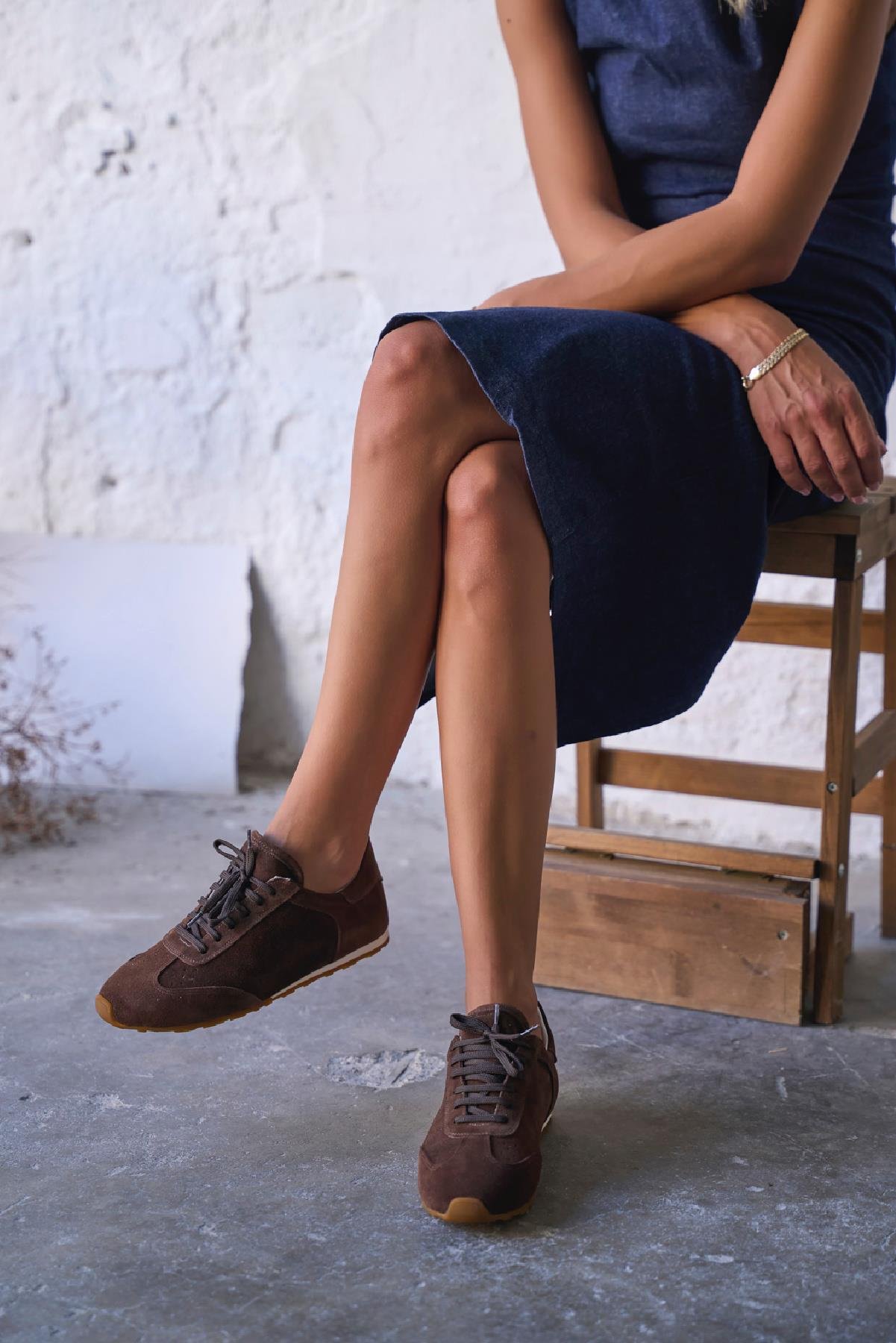 POE KAHVE SÜET SPOR AYAKKABI 