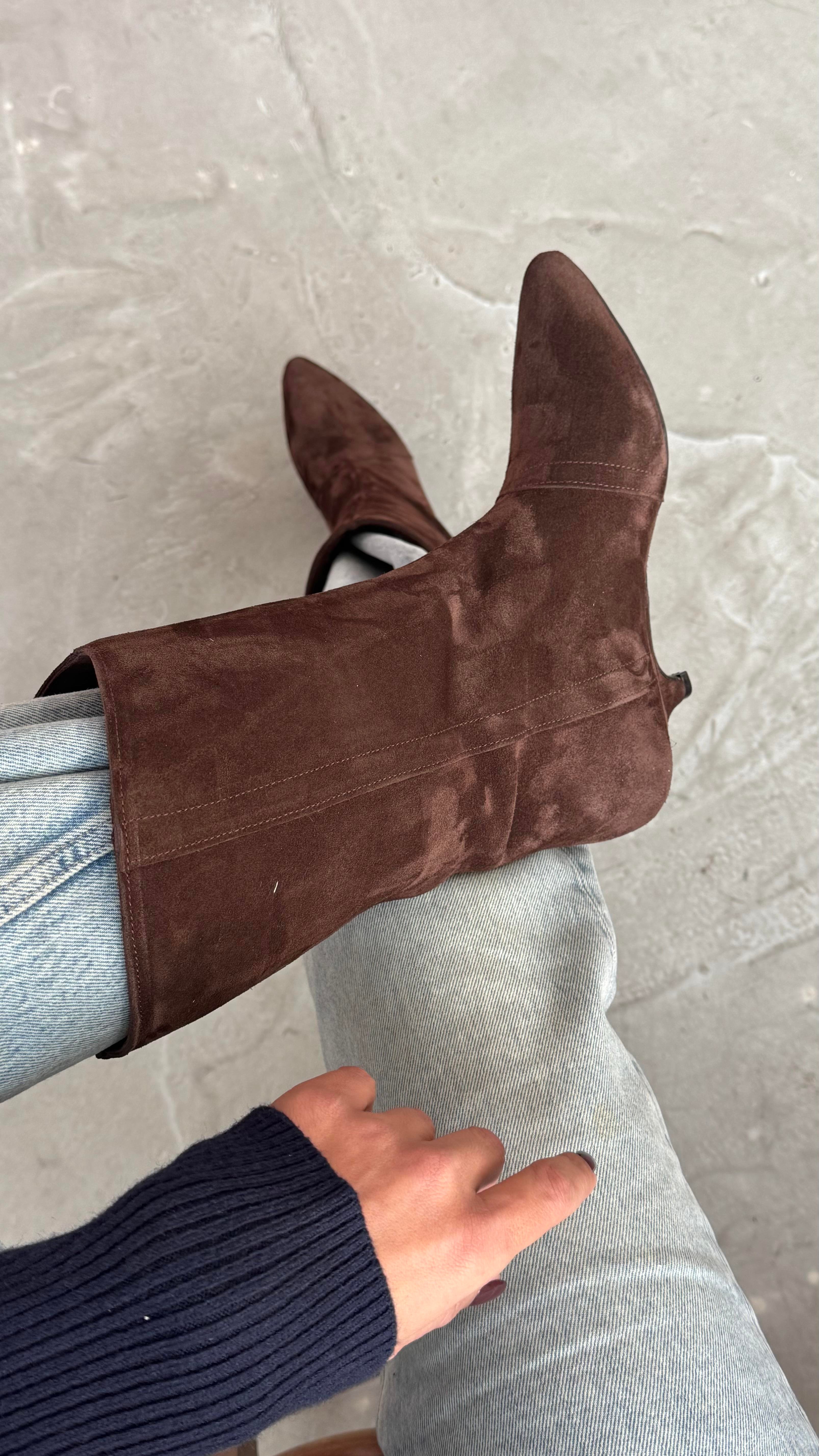 POİZİ KAHVE SÜET ÇİZME