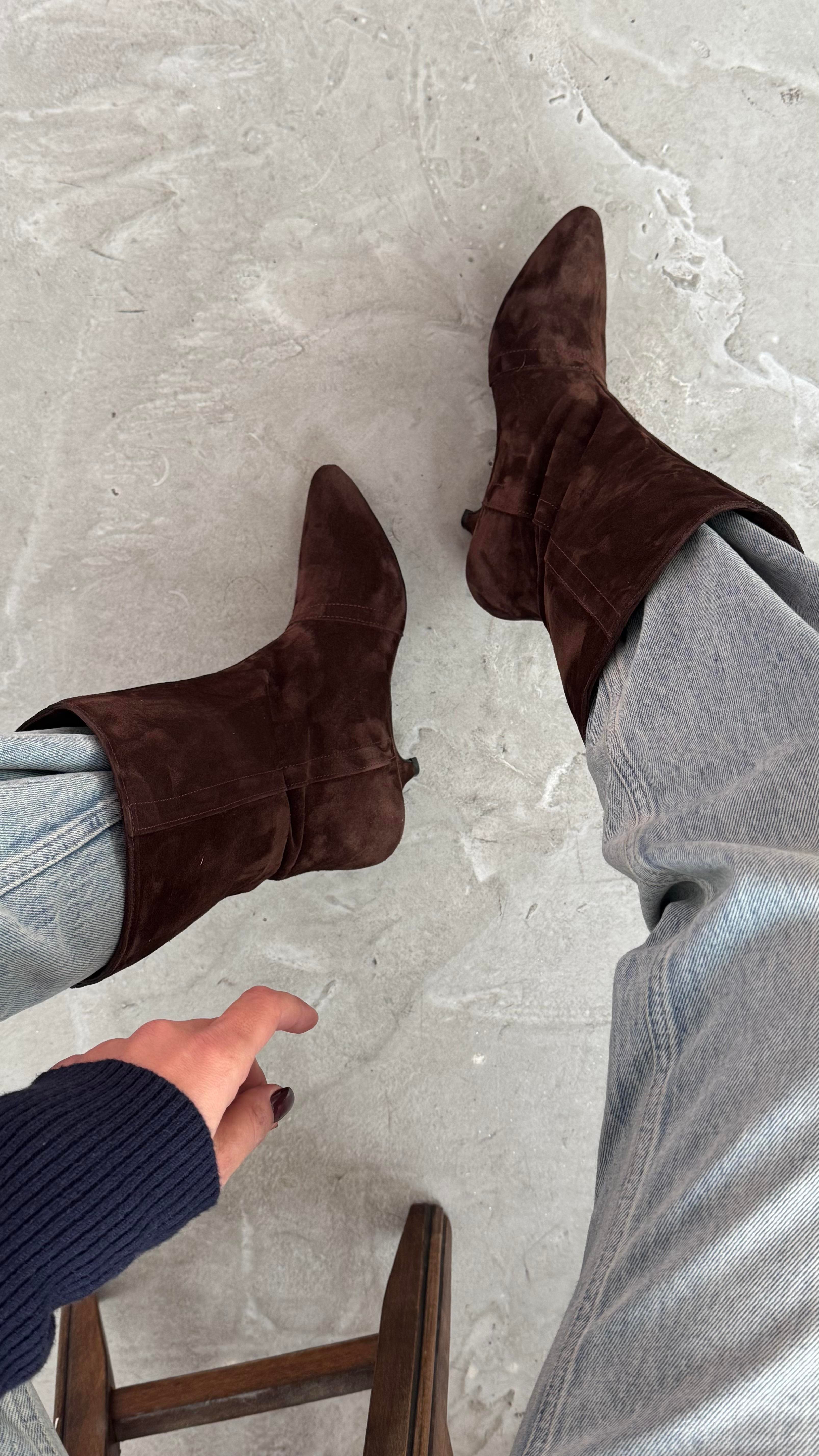 POİZİ KAHVE SÜET ÇİZME