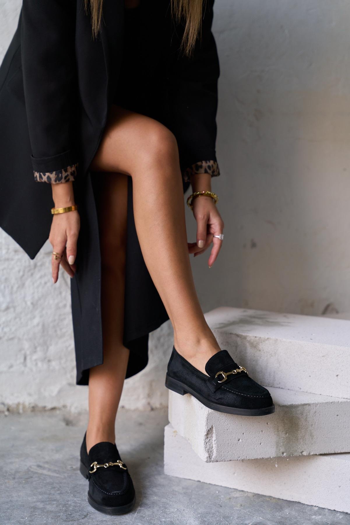 PRESCO SİYAH SÜET MAKOSEN