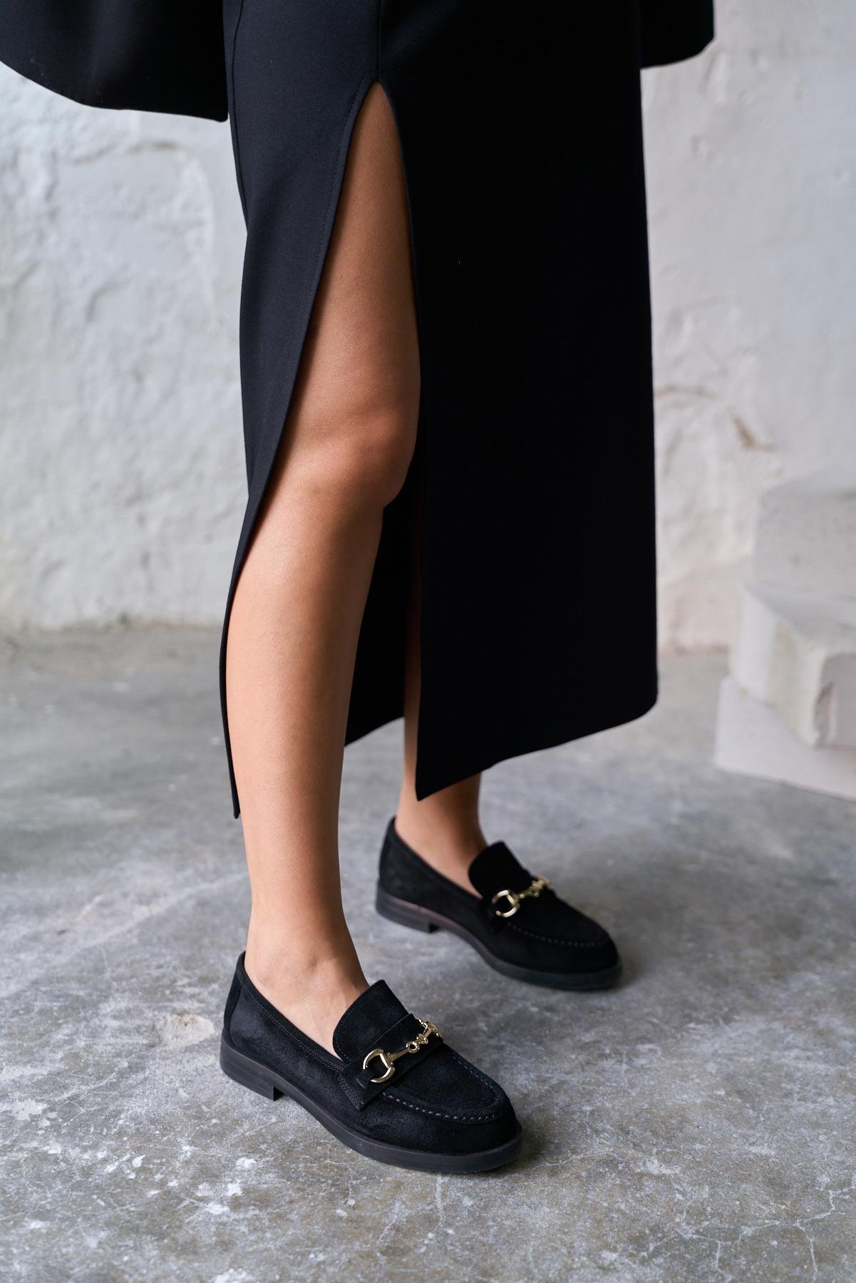 PRESCO SİYAH SÜET MAKOSEN