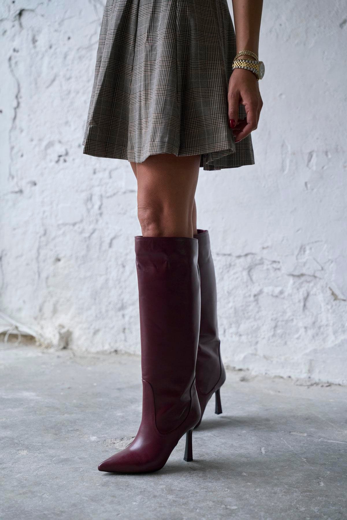 RAKOV BORDO DERİ ÇİZME