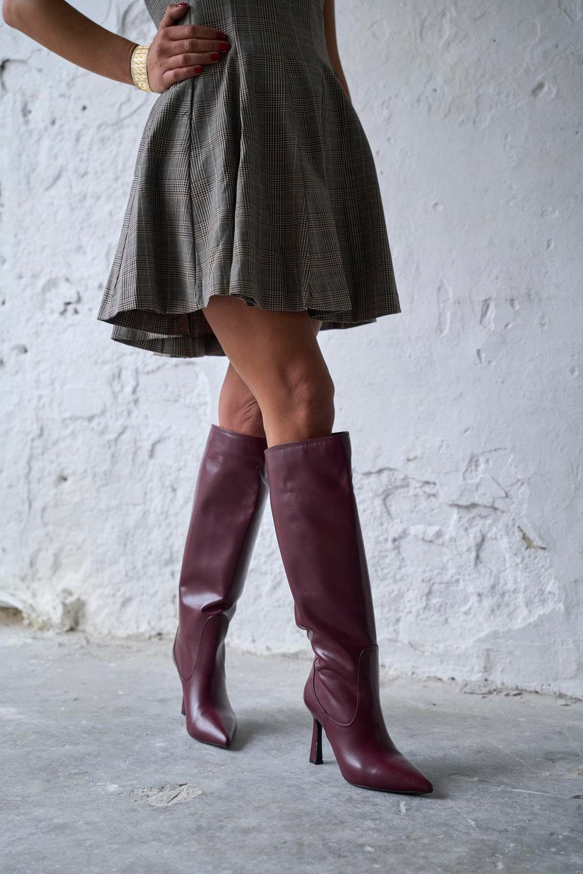 RAKOV BORDO DERİ ÇİZME